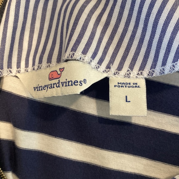 Vineyard Vines striped panel 3/4 length sleeves top, sz L - Picture 7 of 8